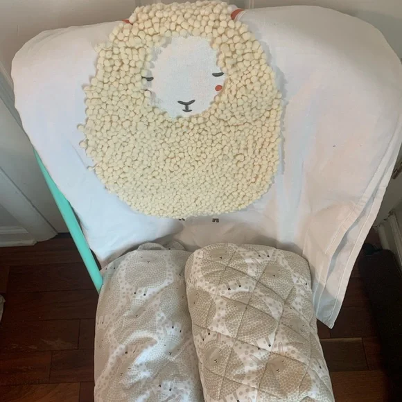 Land of Nod Sheep Baby Bedding Crib Set